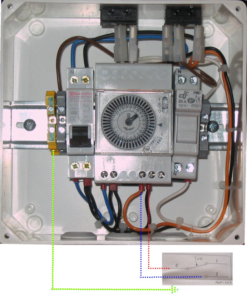 Branchement thermostat pour filtre Tablea21