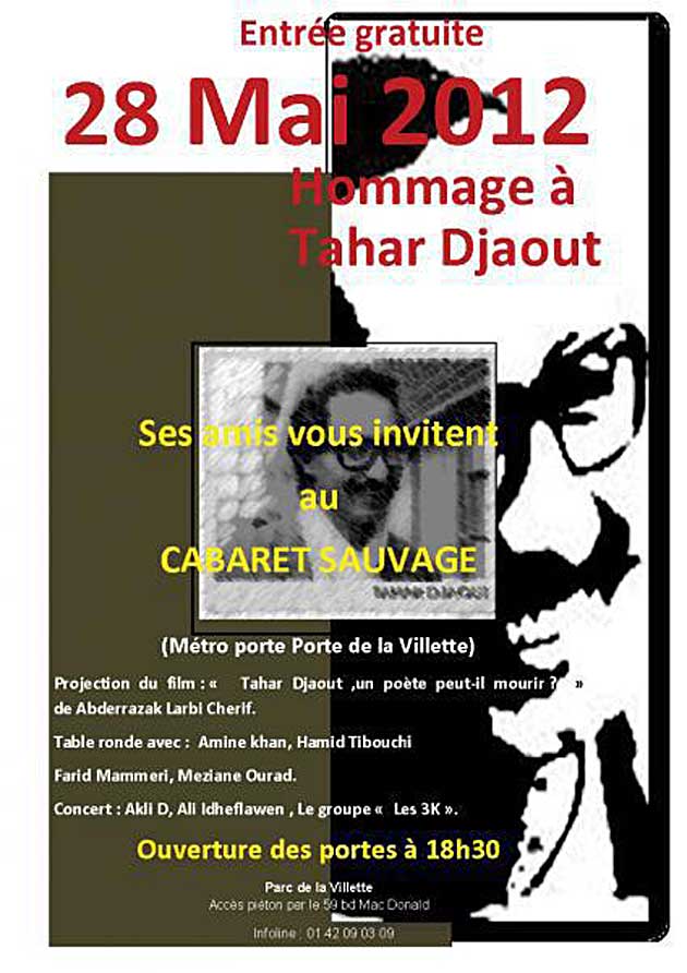 Hommage à Tahar Djaout au Cabaret sauvage 317