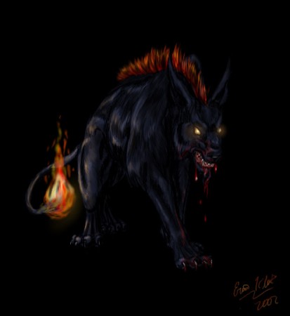 Bestiaire N°2 : Les loups (ou les Chiens de l'Enfer) Hellho11