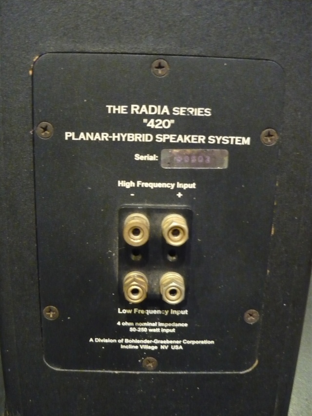 Bohlender Graebener planar hybrid speaker (used) SOLD