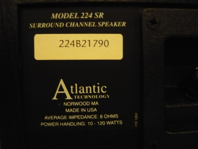 Atlantic Technology bi polar surround speaker (nos) SOLD P1070621