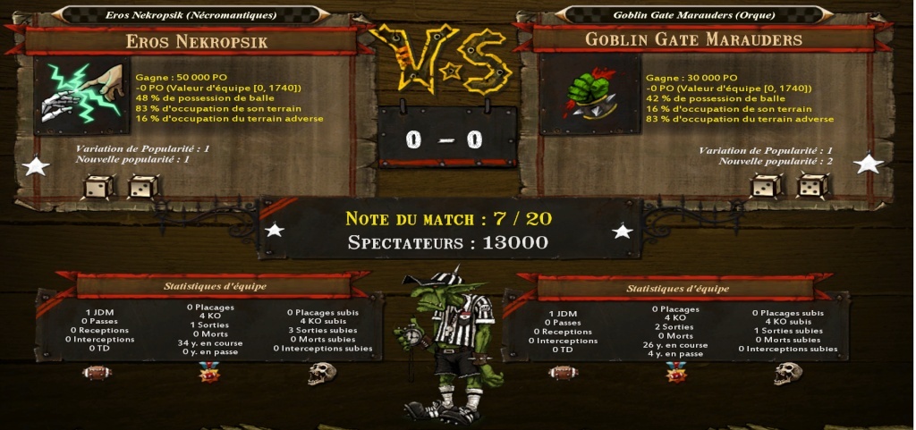 Eros Necropsik - Goblin Gate Marauders  : 0 - 0 Openli11