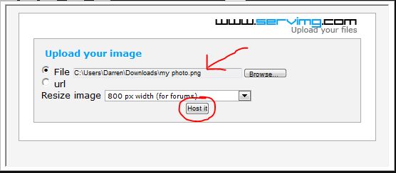 How to post photos taken in game on OZFM boards 1110