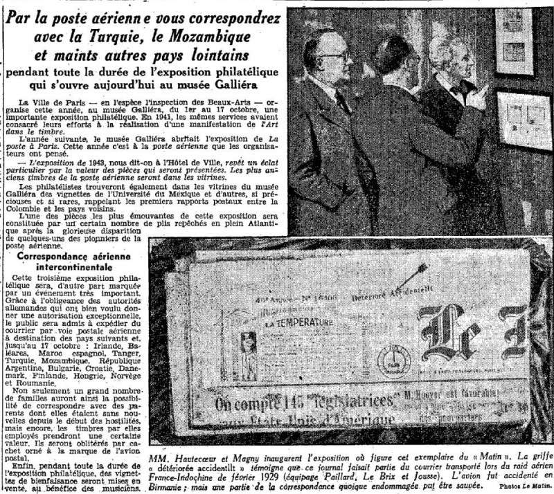 Qui connaît le Tarif postal de France vers le Mozambique en 1943 ? 19431010