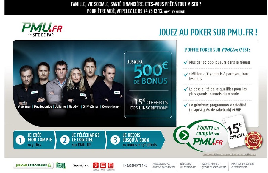 Pour seulement 1€ disputer les WSOP 2013 sur PMU Poker.fr Captu635