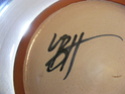 ID ideas please blue / green plate, signed VBH Potter80