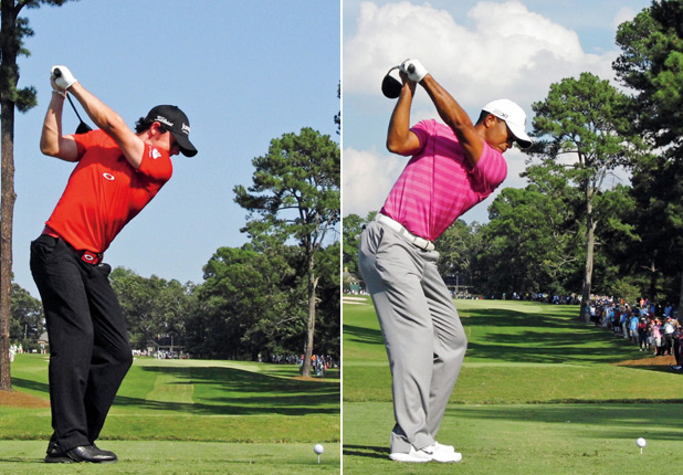 Rory McIlroy vs Tiger Woods Swing Sequence Rorsti13