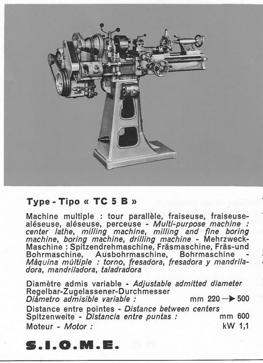 Siome TC-5 machine multiple Siomec10
