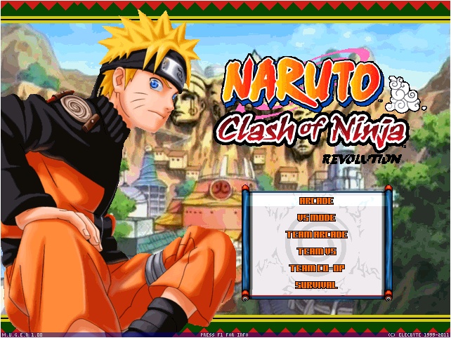 naruto clash of ninja revolution screenpack mugen 1.0 Titulo37