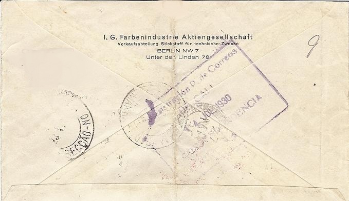 nach - Südamerikafahrt 1930, Post nach Pernambuco 57_k_c11