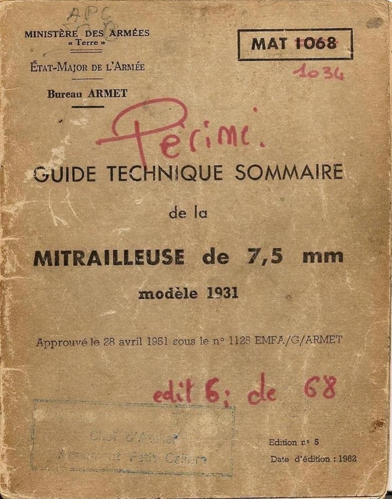 Mitrailleuse M.A.C. 31E dite « REIBEL » Guide_10