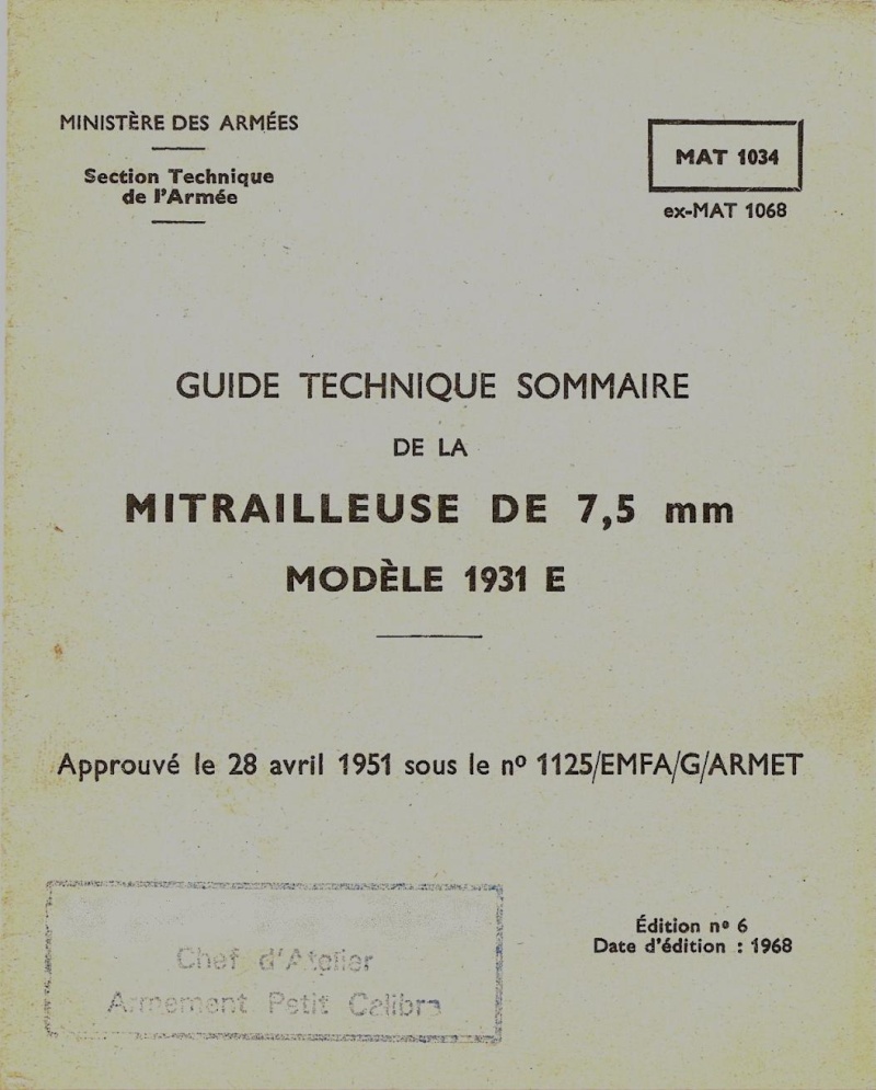 Mitrailleuse M.A.C. 31E dite « REIBEL » Guide_11