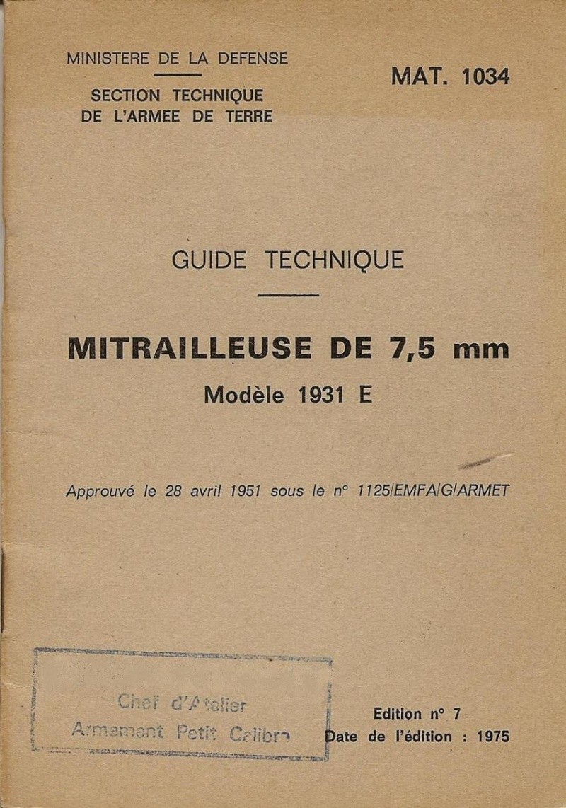 Mitrailleuse M.A.C. 31E dite « REIBEL » Guide_12