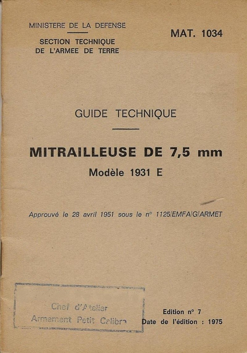 Mitrailleuse M.A.C. 31E dite « REIBEL »  Guide_12