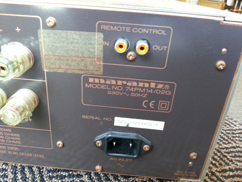 Marantz PM14 integrated amplifier - Used 20120712