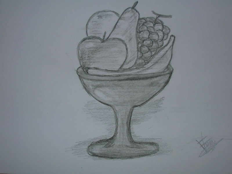 Mes dessins au fusain Fruits10