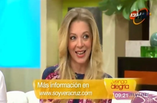 2012-03-30: Edith en Venga la Alegría hablando de "Soy Veracruz" Captur30