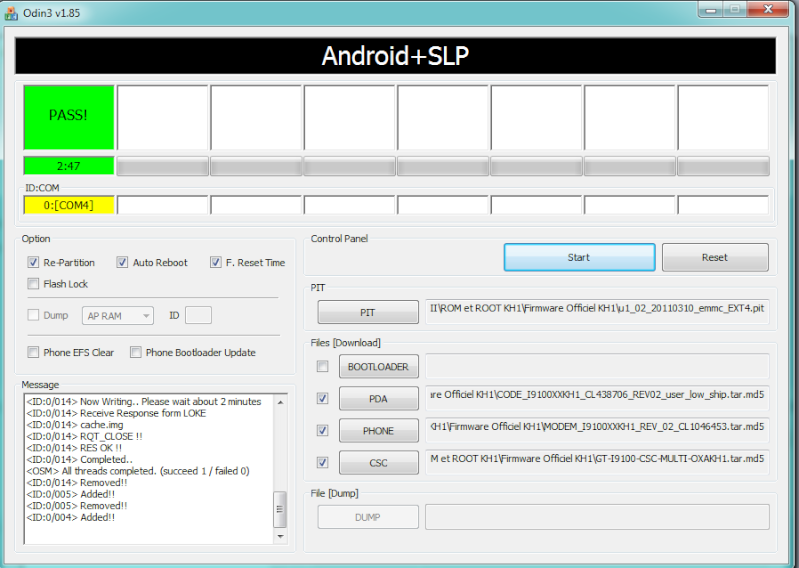 [Tuto] Installation d'un Nouveau Firmware avec Odin 1.85. Odin3510