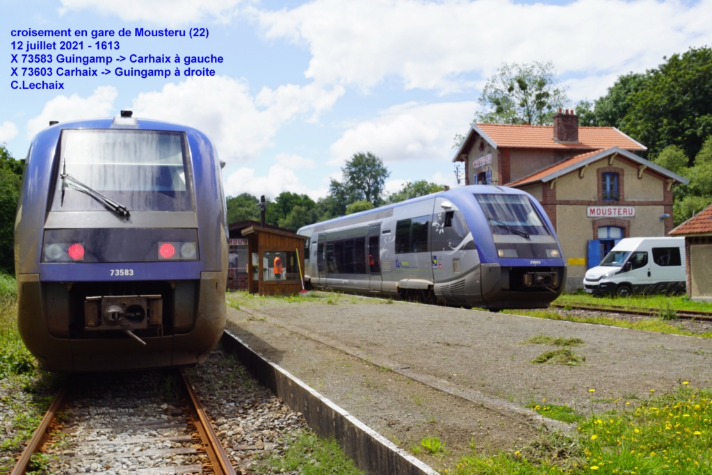 X 73583 & X 73603 MOUSTERU (22) ligne Guingamp - Carhaix Mouste12