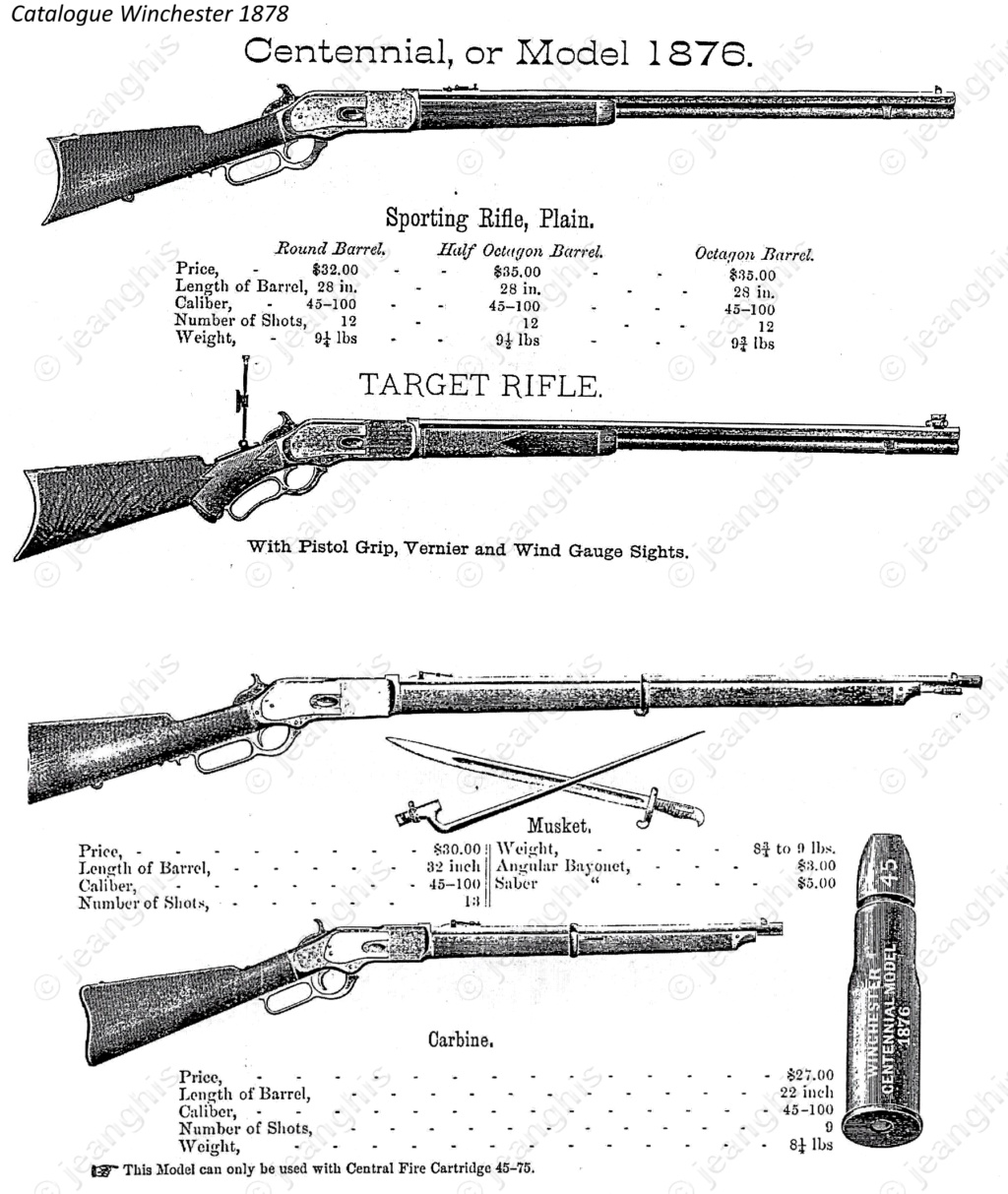 Uberti 1876 45 60 musket (en fait, c'est une carbine) Winche86