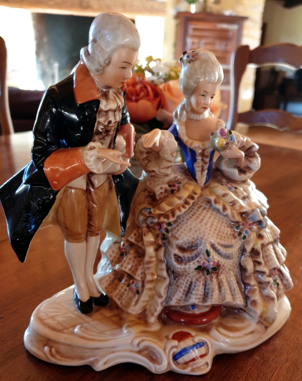 Figurine couple en costume XVIIIe porcelaine allemande  VEB Gräfenthal années 60 20211212
