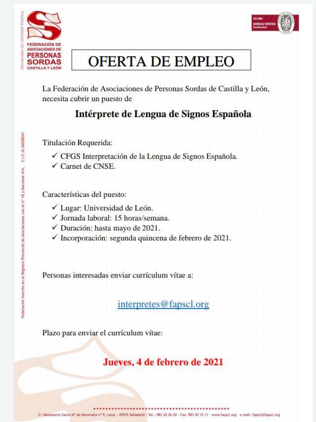 Empleo: FAPSCL busca ILSE para ambito Universitario en León. Screen11