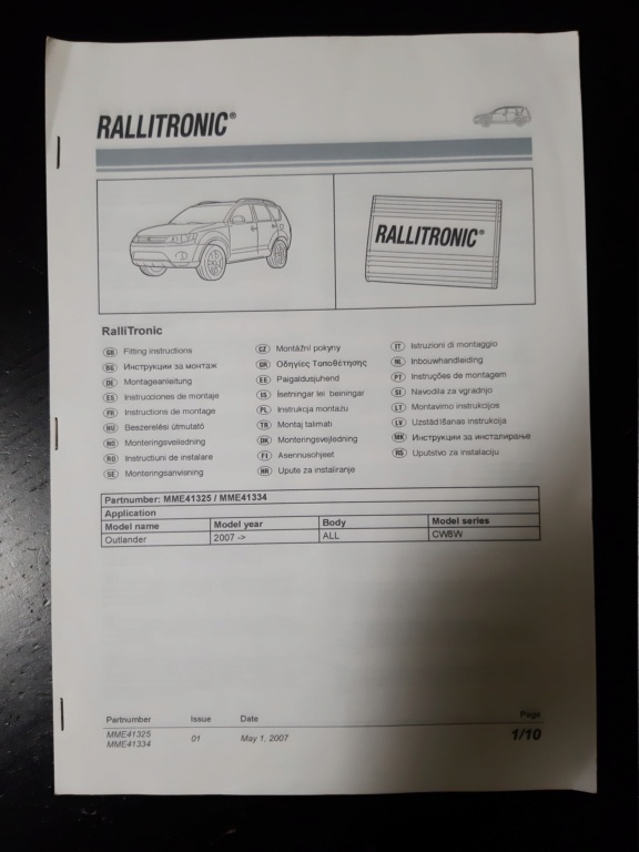 Centralina RALLYTRONIC originale con cablaggio  20210712