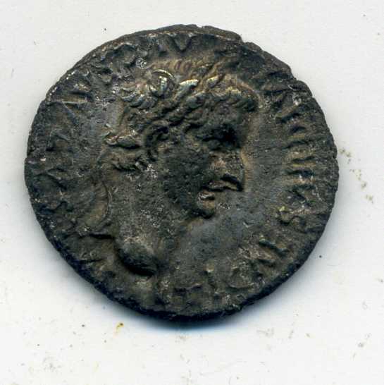 Denario de Tiberio. PONTIF MAXIM. Lyon Anv-ti10