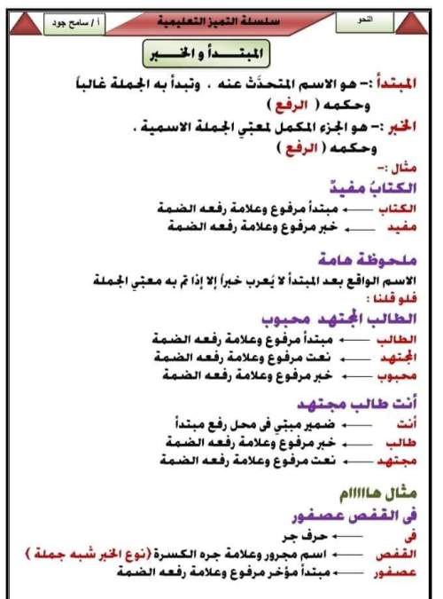 الخبر_المفرد - نحو الاول الإعدادي بطريقة بسيطة                                1_img_16