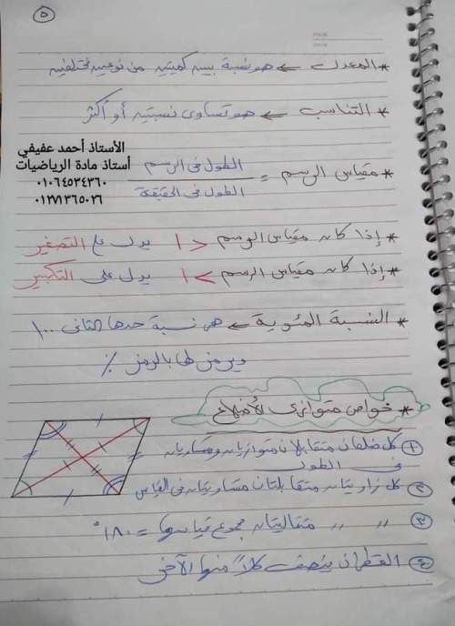 ملخص تعريفات وقوانين الرياضيات للصف السادس ترم أول 2023 م/ أحمد عفيفي 5_img_15