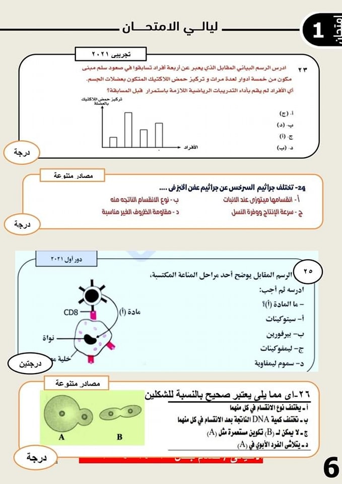 مراجعة أحياء الثانوية العامة |  اسئلة مهمة جدا جدا بأفكار جديدة تماما 660