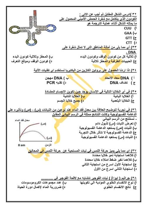 ملخص جريدة الوطن في الاحياء للصف الثالث الثانوي PDF  7_img102