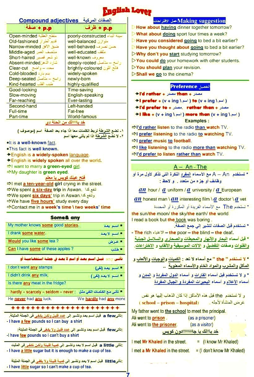 ملف الإعجاز مراجعة منهج اللغة الانجليزية للصف الثالث الثانوي كلمات وقواعد  959