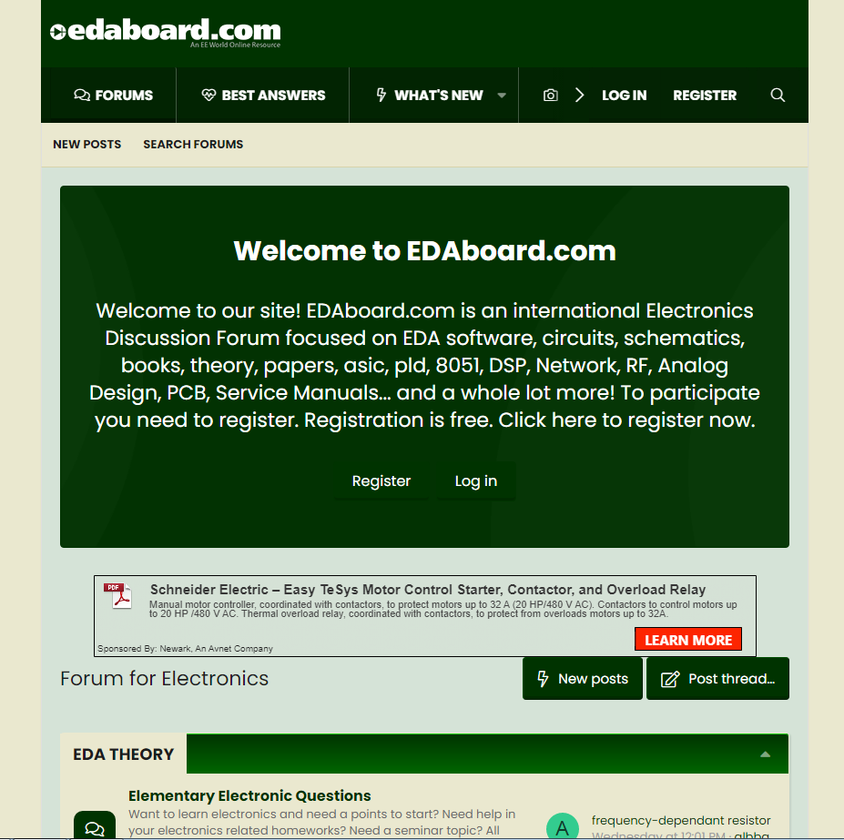 EDA ( Chip design) portals "edaboard.com". 444_e274