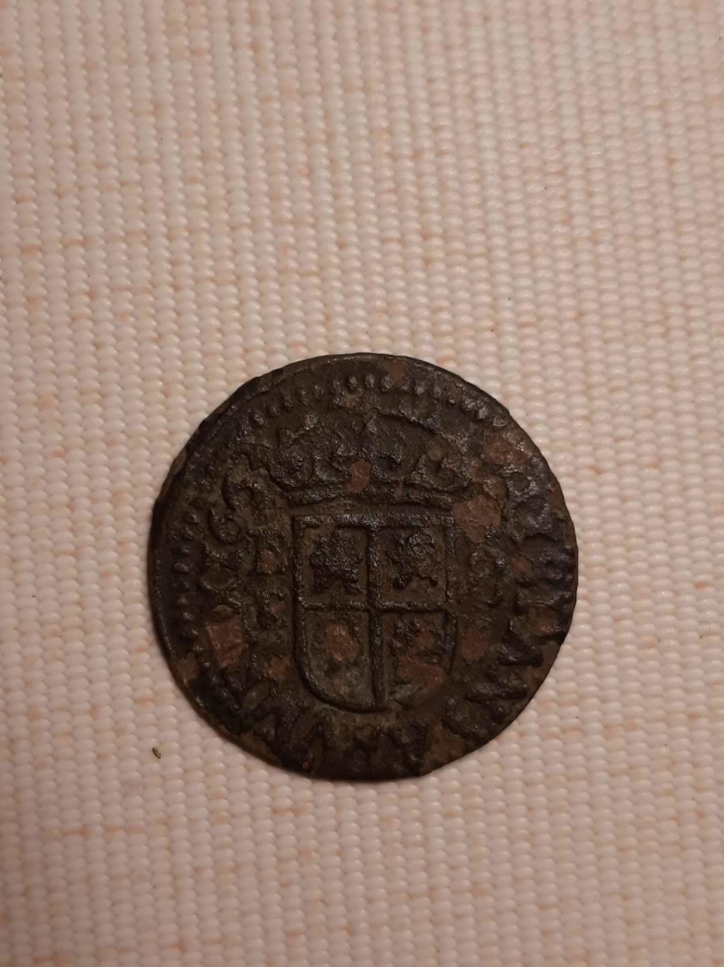8 maravedís. Felipe IV. Burgos. 1663. Img-2033