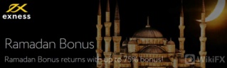 Exness offers 75% Ramadan Deposit Bonus Art63711