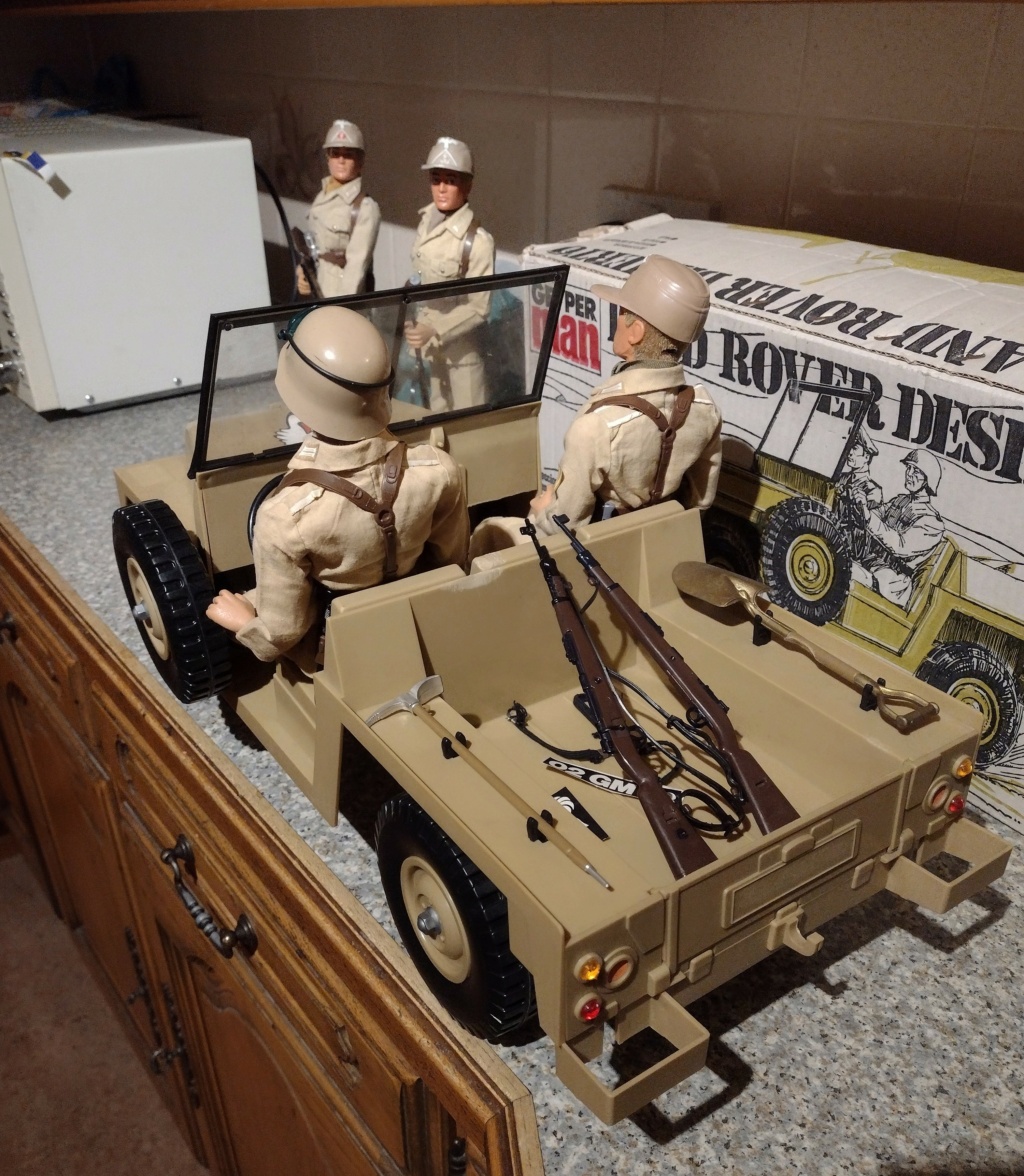 My   Very / Rare boxed geyper man deserto Jeep with some of my vintage desert korps figures  Img_2742