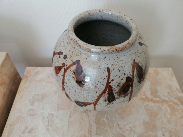 Vase with GA mark and brush decoration Img_2106