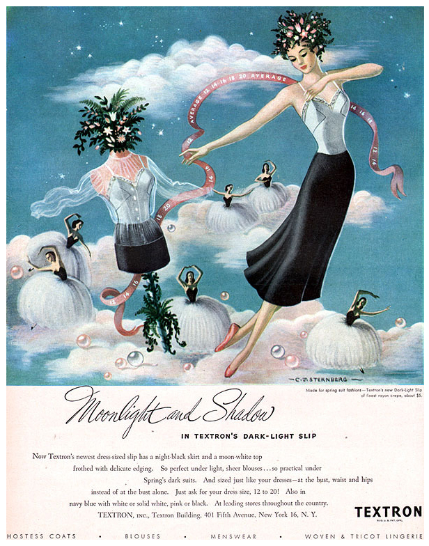 Beautiful Textron slips - 1940's ads Textro17