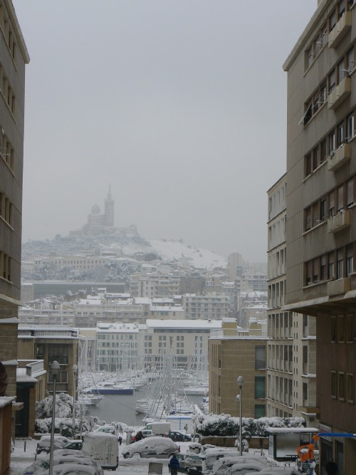 Marseille sous la neige le 6 janvier 2009 Marsei37