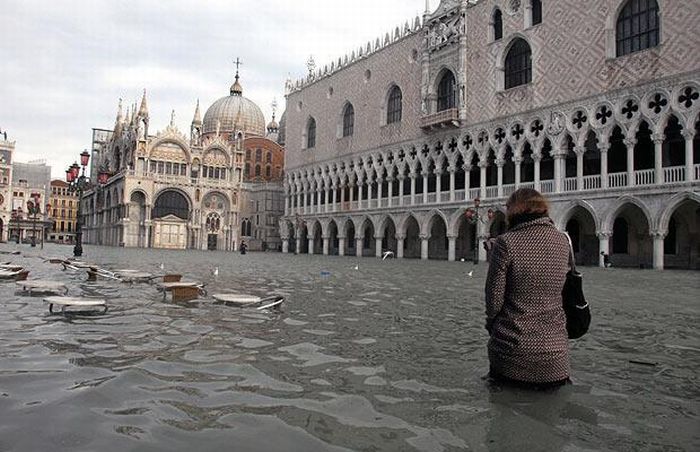 Venise,  les grandes eaux de novembre 2008 Venedi13