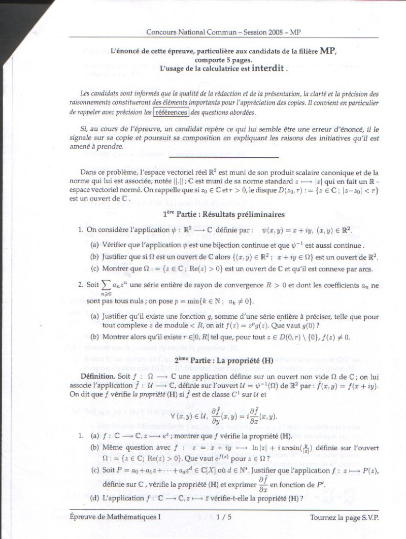 CNC 2008 (maths1) 110