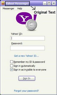 Change Yahoo Messenger's Title Bar Text Origin10