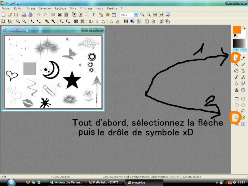 Tutorial ::: Apprendre à faire un brush [Photofiltre] Tuto110