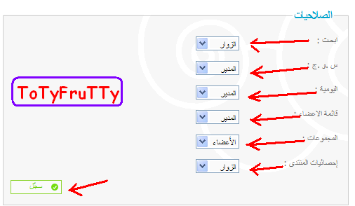 التحكم فى الصلاحيات الخاصة للأزرار 317