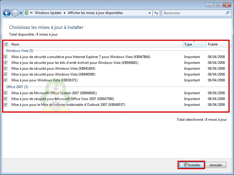 Mise à jour manuelle de Windows Vista Sans_t84