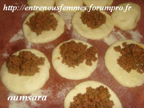 Mini-harcha ou Mini-7archa marocaine farcie  la viande hache Harcha10