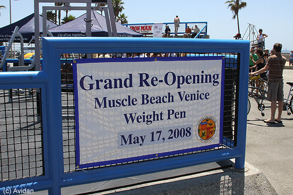 Ceremonie de reouverture de Muscle Beach le 17 mai 2008 Venice14