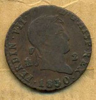 2 Maravedis de Fernando VII (Segovia, 1830) 69e0_110