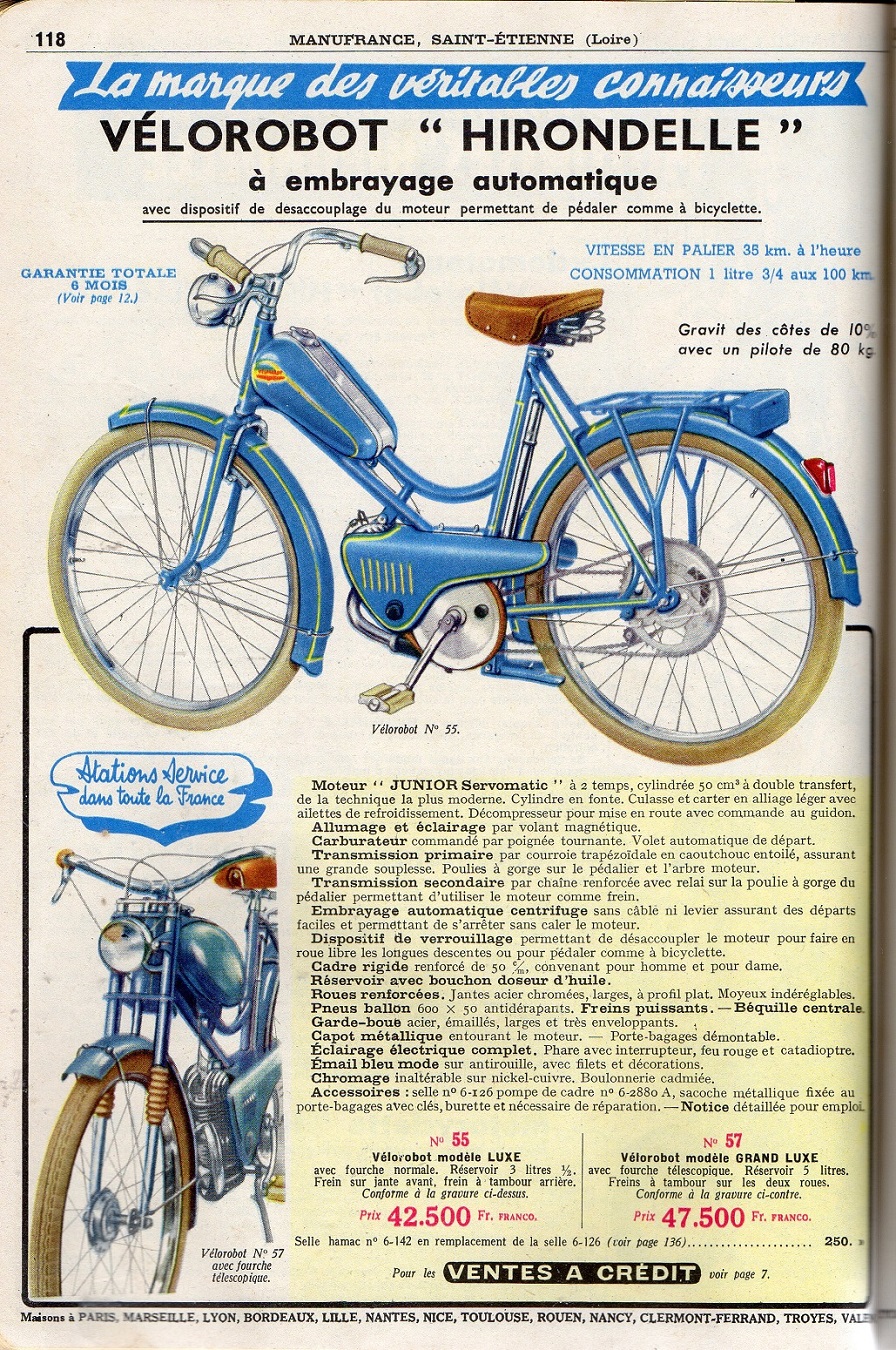 catalogue MANUFRANCE 1956 . Mot_ca15